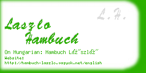 laszlo hambuch business card